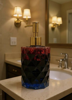 Handcrafted Luxury Resin Soap Dispenser | Elegant Home Decor