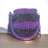 Crocheted mini basket bag