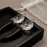 Midnight Horn Drop Earrings
