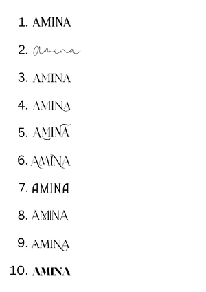 Custom Arabic Name Diwani Script Digital Print File