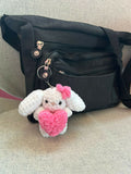 Crochet Coquette Bunny Plush Keychain