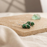 Emerald Speckle Drop Earrings