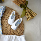 Cotton flowery top and white bottoms (AB58-1) 4
