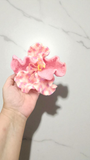 Scrunchie crochet orchid