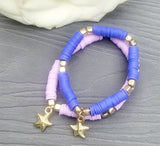 Star bracelet with polymer beads