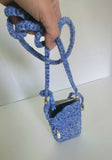 Crochet crossbody phone pouch