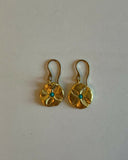 Turquoise Coin Earrings