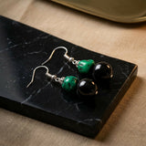 Emerald Noir Green Drop Earrings