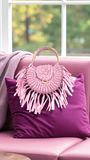 Crocheted fringe bag