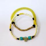 Ananas theme duo bracelets