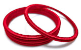 Silk Thread Bangle Set - Red