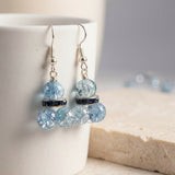 Fresh Glow Ice-Blue Drop Earrings