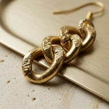 Golden Link Drop Earrings