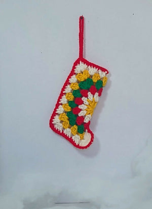 Christmas socks crochet decorations