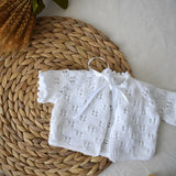 White wool cardigan (AB189-1) 2