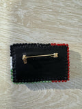 Handmade beaded brooch UAE Flag