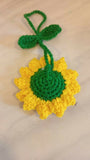 Handmade Crochet Sunflower Keychain