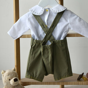 Green dungarees with duck pattern (Ab 41-1) 2