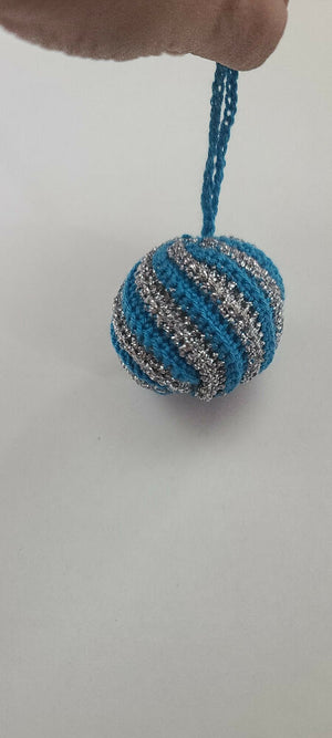 Christmas crochet glitter bauble