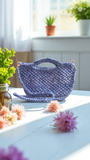 Crocheted Mini Crossbody Tote – Handmade Bag