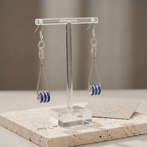 Midnight Glow Blue Drop Earrings