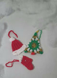 Christmas tree crochet decorations