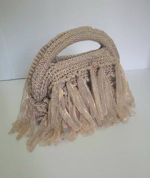 Crochet organza clutch