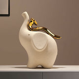 Golden Elephant Sculpture