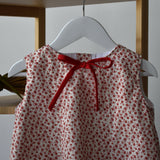 Red flower pleat dress (AB190) 3