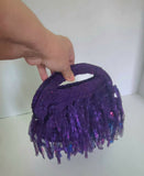 Crochet organza clutch