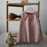 Red flower pleat dress (AB190)