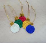 Christmas crochet tiny baubles
