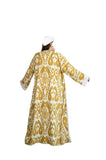 Handmade Kimono - Yellow White Ikat