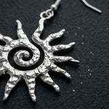 Solar Spiral Drop Earrings