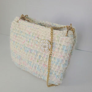Crochet boucle tote bag