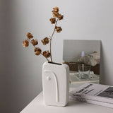 White Serenity Face Vase