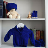 Knitted blue cardigan (AB104-1)