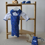 Spotty blue dungarees (AB41-3) 1