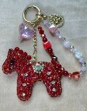 Red Horse brooch and pendant for necklace and bag charm