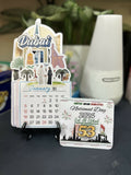 Dubai Mini Desk Calendar 2026 — Stackable mini desk calendar 2026