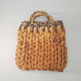 Crochet chunky furry tote bag