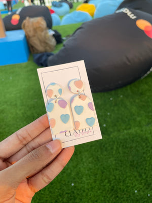 Pastel Heart Arch Earrings