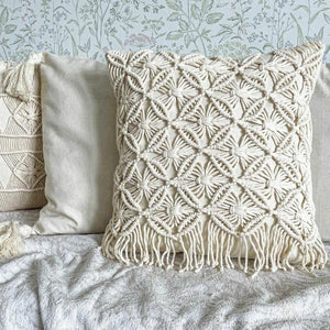 Macrame cushion cover