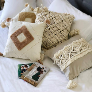 Macrame cushions with filling