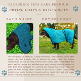 Two pieces Pet Bath Robe Set 1 Drying Coat + 1 Bath Sheet