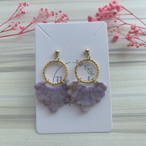 Olga in amethyst earrings