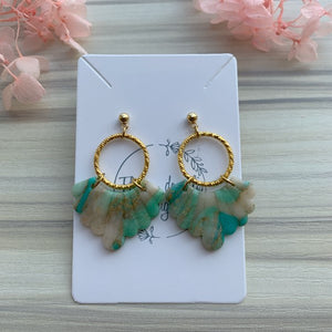 Olga in turquoise marble earrings