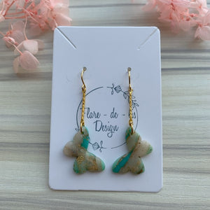 Butterfly in amethyst drop earrings