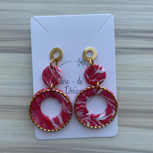 Sue in magenta earrings