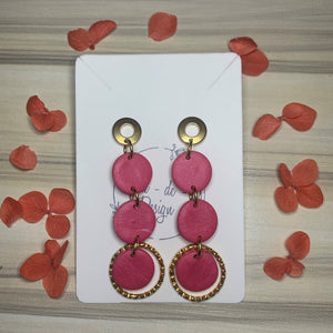 Magenta earrings